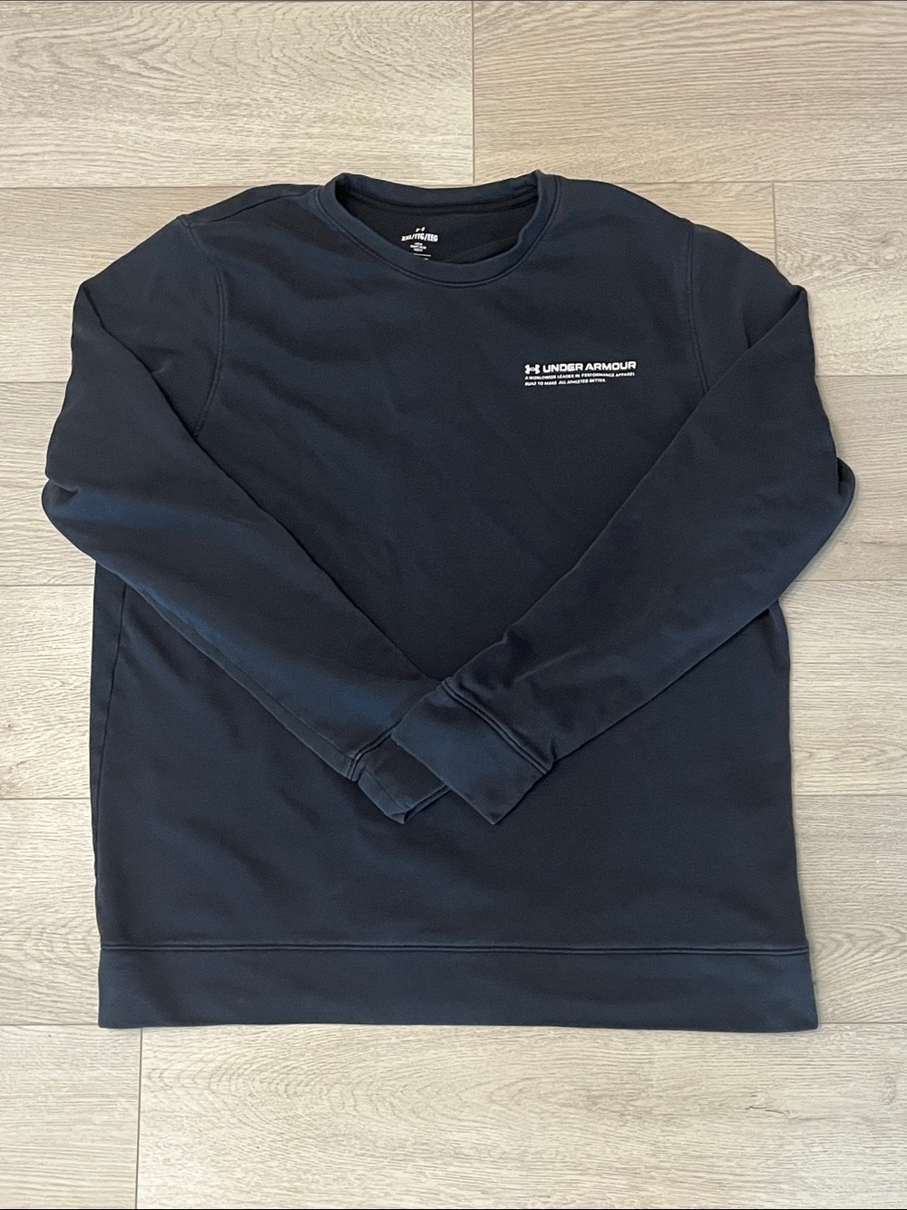 Under Armour Men's Black Crewneck Pullover Loose Fit with Small Logo - Size XXL